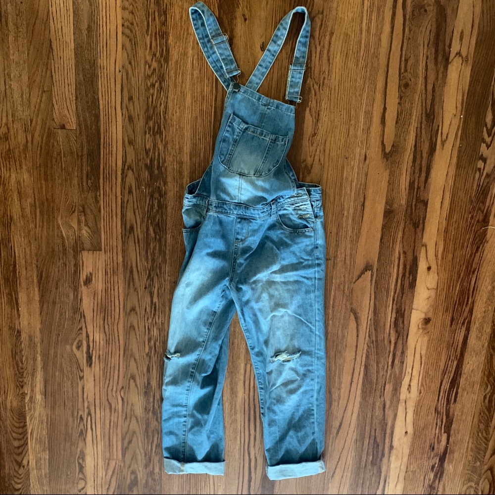 Missguided denim overalls